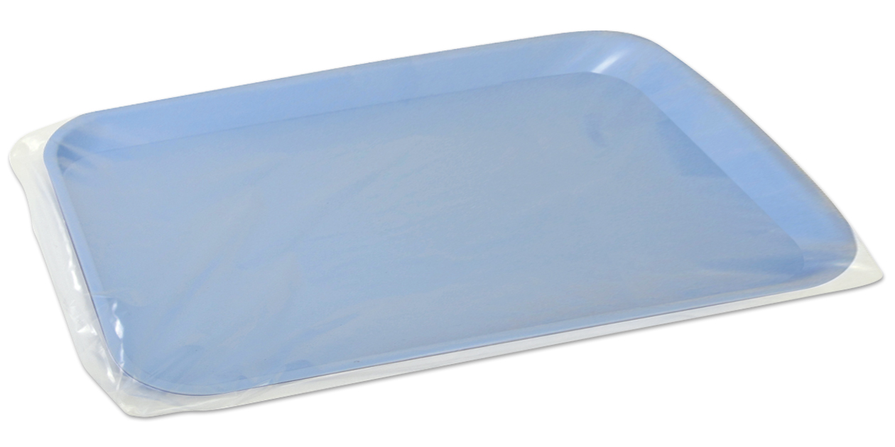 500/Box Dental Tray Sleeve Cover Standard Size B Clear Plastic 10.5  x 14