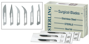 Myco Medical #15C Sterile Stainless Steel Surgical Scalpel Blade, Box of  100 - The Spa Mart