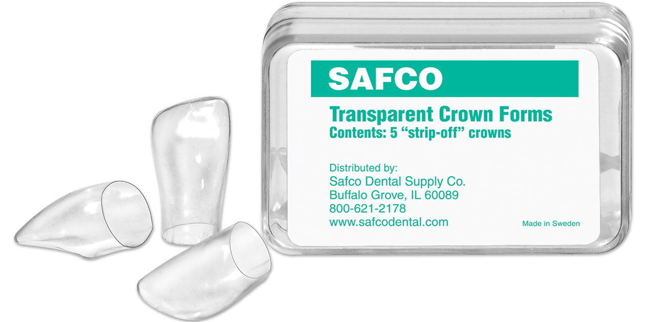 Image for Safco strip off transparent crown forms