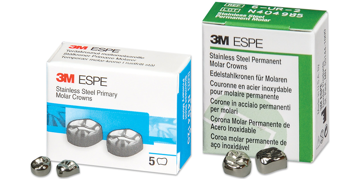 Image for 3M™ stainless steel molar crowns